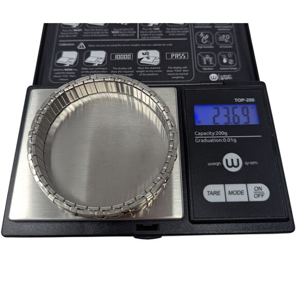 MiLor Italy Stainless Steel & 18K Gold Stretch Bracelet – 8", 23.69g - Picture 4 of 6